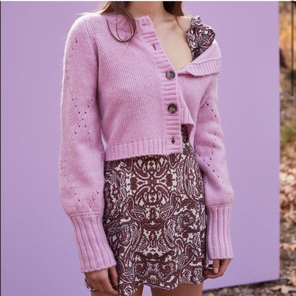 Host Pick For Love and Lemons Mia Pointelle Sweater Small - Picture 2 of 11